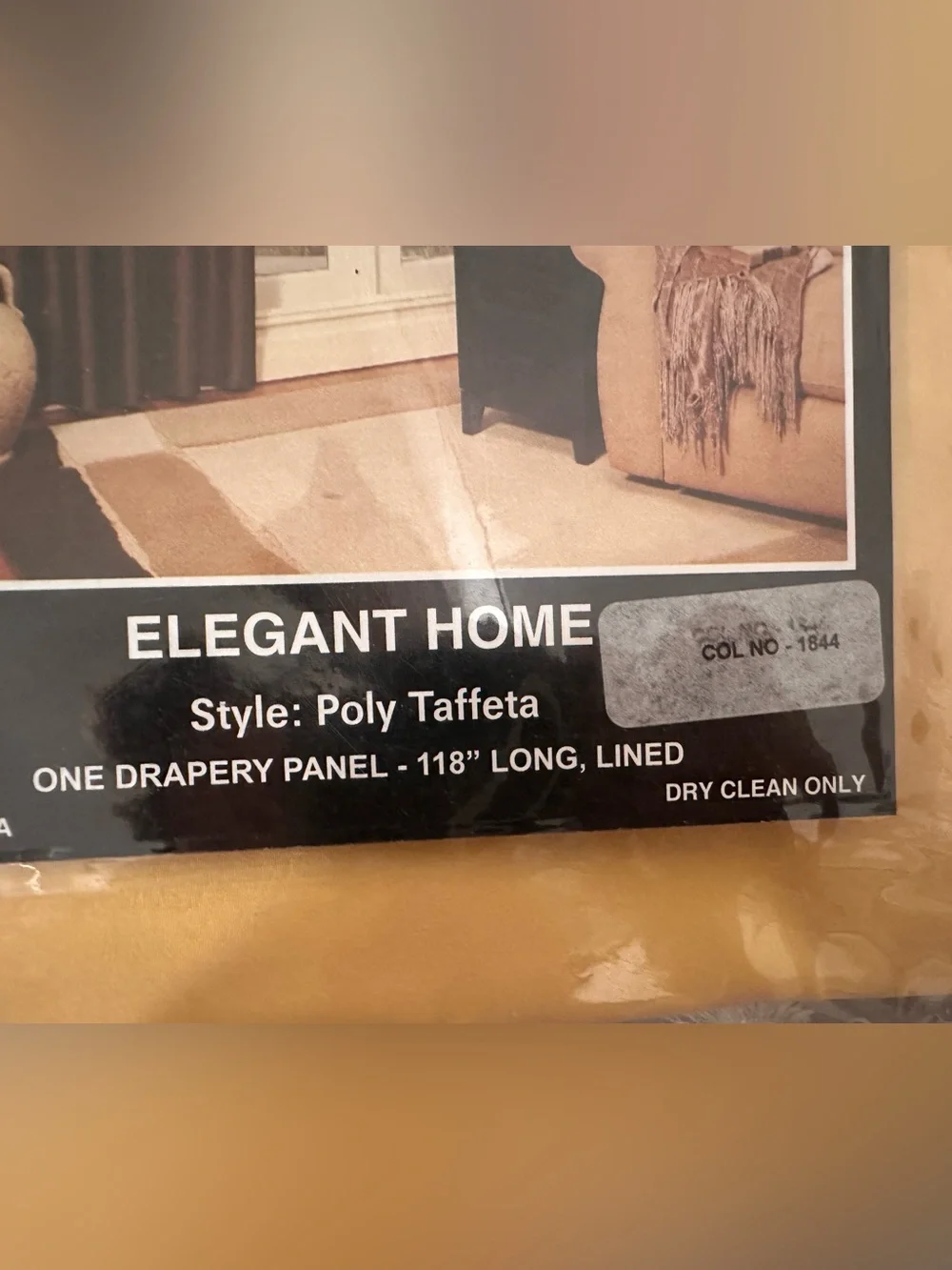 Gold Home Drapery Panel Pair - Elegant Home